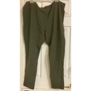 LYS Olive Green Flat Front Stretch Pants Size 2X